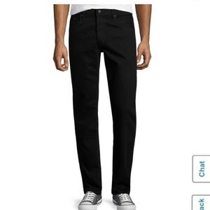 Black Slim Straight Jeans